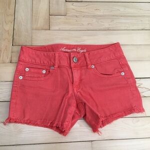 American Eagle Papaya Jean Shorts Size 00
